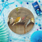 フェンスの上の鳥 ペーパープレート (パーティー)