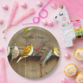 フェンスの上の鳥 ペーパープレート (パーティー)