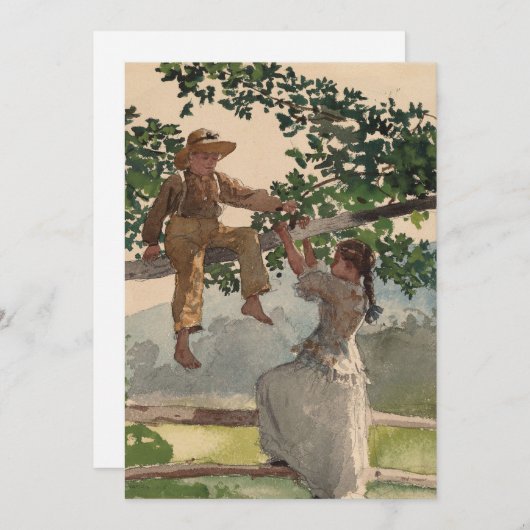 フェンスの上 | ウィンズローホーマー (正面/裏面)