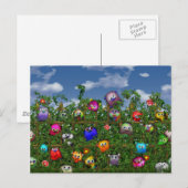 フェンスの側で抱っこ ポストカード (正面/裏面)