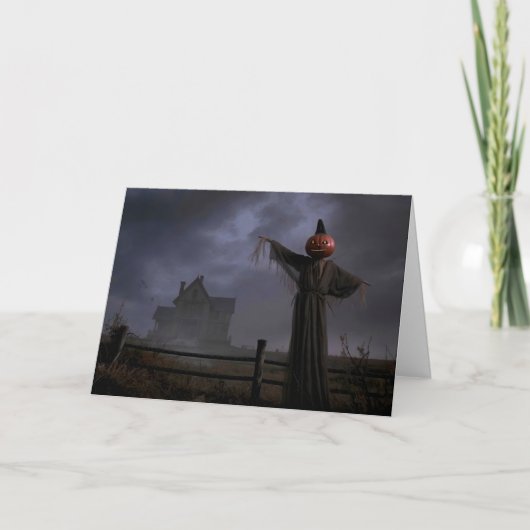 フェンスの傍のカカシ カード (正面)