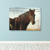 フェンスの向こうへ キャンバスプリント (インサイチュ (ウッドフロア))