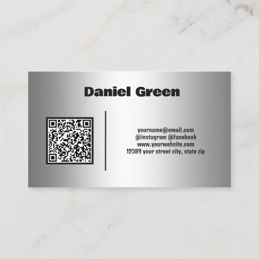 フェンスカスタムQR名刺 名刺 (裏面)