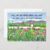 フェンスク実在ライアント上の不動産マーケティング ポストカード (正面/裏面)