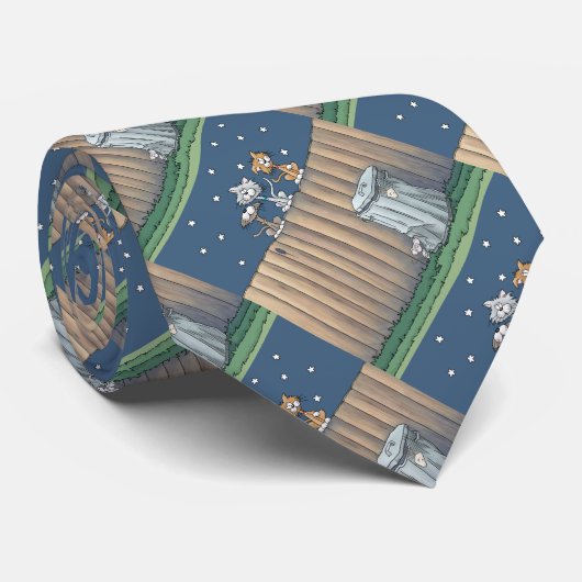 フェンスネックタイの路上猫たち ネクタイ (ロール)