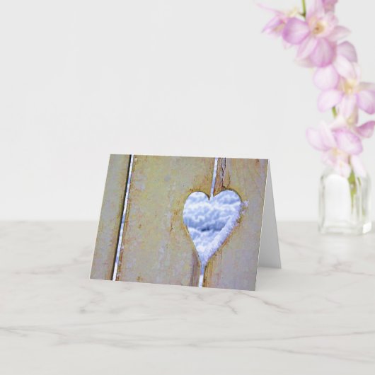 フェンスハート折り畳みグリーティングカード カード (蘭)