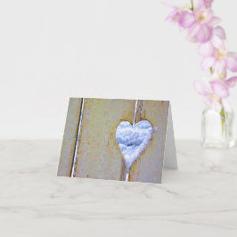 フェンスハート折り畳みグリーティングカード カード