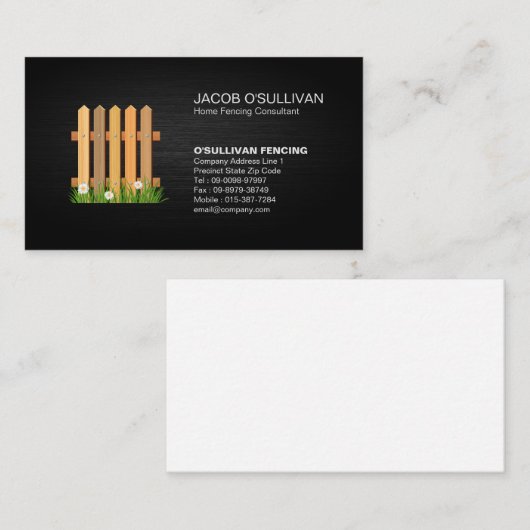 フェンスフェンシングセキュリティ 名刺 (正面/裏面)