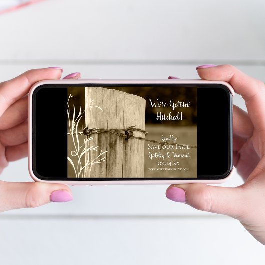 フェンスポストカントリーファーム結婚式の日付を保存 セーブザデート