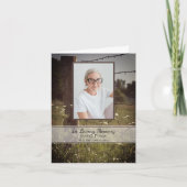 フェンスポストワイルドフラワーズ葬儀記念悔やみや弔慰 サンキューカード (正面)