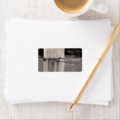 フェンスポスト国の結婚式ありがとうメッセージカード ラベル (インサイチュ)