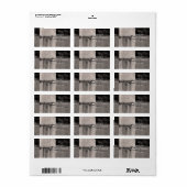 フェンスポスト国の結婚式ありがとうメッセージカード ラベル (フルシート)