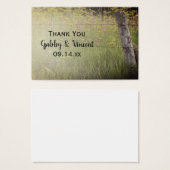 フェンスポスト素朴カントリー結婚式メッセージカード (正面&裏面)