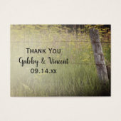 フェンスポスト素朴カントリー結婚式メッセージカード (正面)