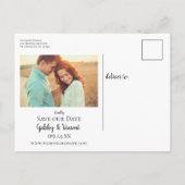 フェンスポスト素朴ワイルドフラワーカントリーセピア結婚ズ 案内ポストカード (裏面)