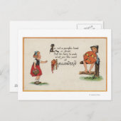 フェンス上のハロウィーンGreetingKid ポストカード (正面/裏面)