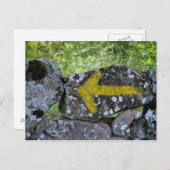 フェンス上の黄色い矢印はがき ポストカード (正面/裏面)