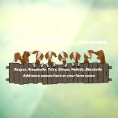 フェンス上素朴の恵み8ヤギを数える ウィンドウサイン (シート3)