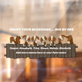 フェンス上素朴の恵み8ヤギを数える ウィンドウサイン (シート2)