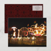 フェンス付きおもしろい ポストカード (正面/裏面)