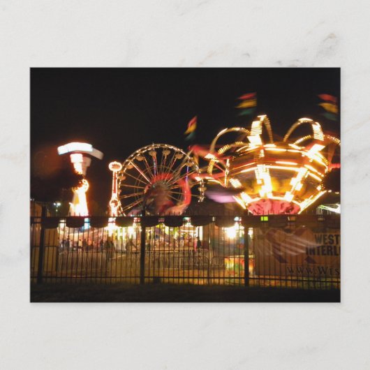 フェンス付きおもしろい ポストカード (正面)