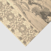 フェンス付き花セピア 薄葉紙 (詳細)