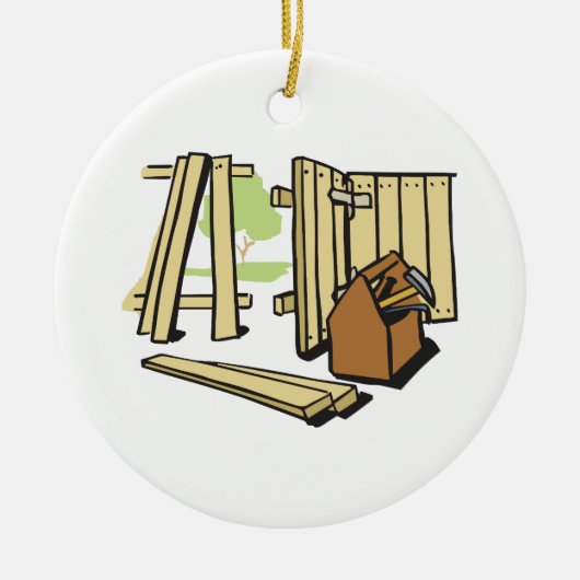 フェンス修理 セラミックオーナメント (正面)