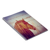 フェンス抽象芸術馬の後ろ ノートブック (右側)