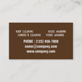 フェンス清掃住宅動力洗浄機圧力洗浄 名刺 (裏面)