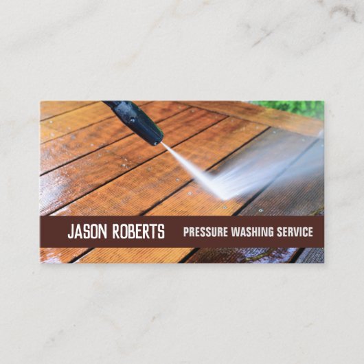 フェンス清掃住宅動力洗浄機圧力洗浄 名刺 (正面)
