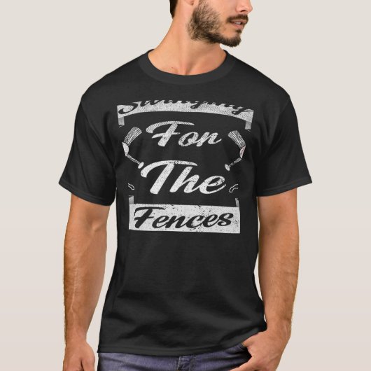 フェンス用スイング野球かわいいミーム1 Tシャツ (正面)