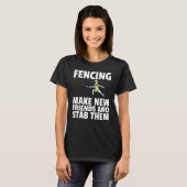 フェンス競技者のフェンサーコーチ用フェンシング Tシャツ (正面フル)