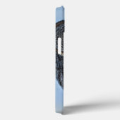 フェンス素晴らしの上に灰色のフクロウ野生動物写真ポートレート Case-Mate iPhoneケース (裏面 / 右)