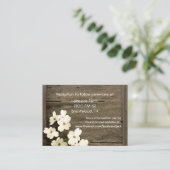 フェンス素朴とドッグウッドの開花のエンク結婚ロージャ エンクロージャーカード (スタンド正面)