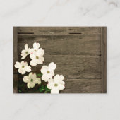 フェンス素朴とドッグウッドの開花のエンク結婚ロージャ エンクロージャーカード (裏面)