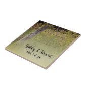 フェンス素朴ポストカントリー結婚式タイル タイル (側面)