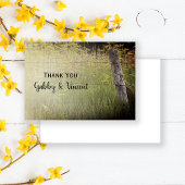 フェンス素朴ポスト国の結婚式ありがとうメモ ノートカード