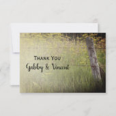 フェンス素朴ポスト国の結婚式ありがとうメモ ノートカード (正面)