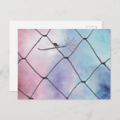 フェンス絵画の水彩甲虫 ポストカード (正面/裏面)