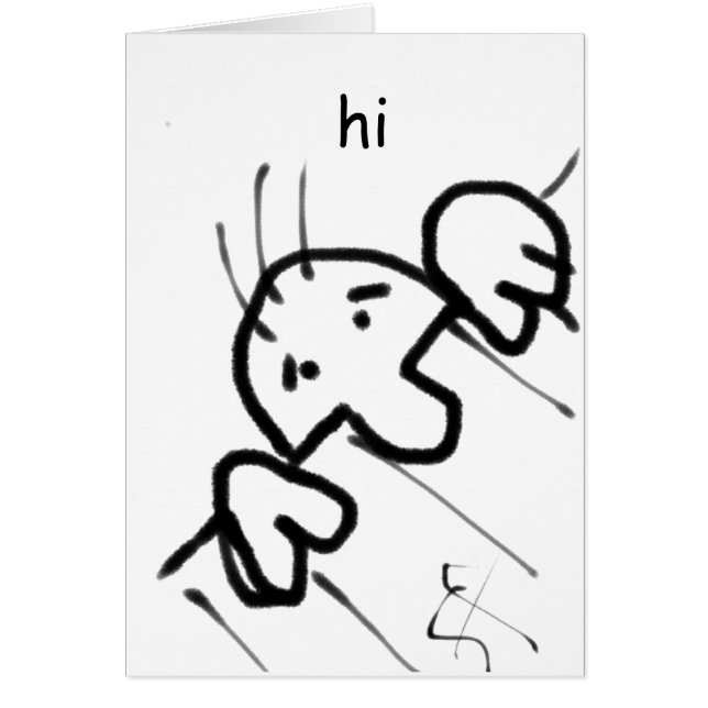 フェンス越しに覗く可愛い漫画の男 (正面)