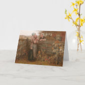 フェンス越しに訪れる隣人 カード (黄色い花)