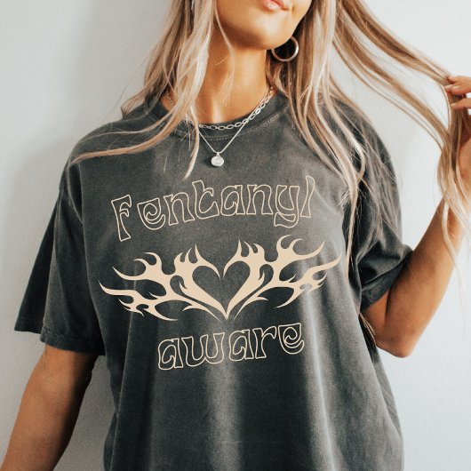 フェンタニル認識、有害性低減、過剰摂取認識度 Tシャツ