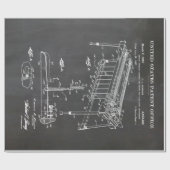 フェンダースチールギター特許 – かわいいギター愛好者の贈り物 ラッピングペーパー (フラット)