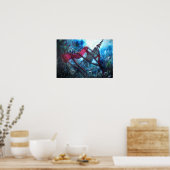 フェンダーストラット水彩ポスター ポスター (キッチン)