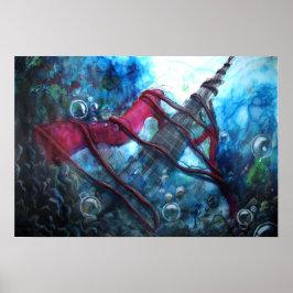 フェンダーストラット水彩ポスター ポスター