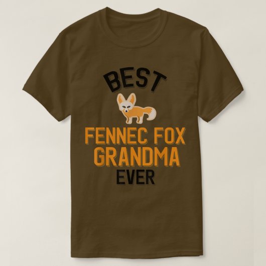 フェンネックキツネおばあちゃん Tシャツ (デザイン正面)