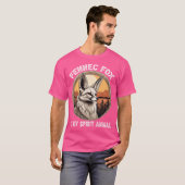 フェンネックキツネは私の精神動物のおもしろいキツネ Tシャツ (正面フル)