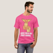 フェンネックキツネは私の精神動物のキツネ愛好家 Tシャツ (正面フル)