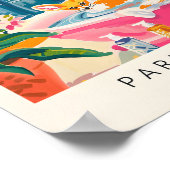 フェンネックキツネアートプリント、ピンクウォールアート、バスルームDeco ポスター (角)