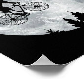 フェンネックキツネライディングムーンバイクハロウィンルナースサイクリン ポスター (角)